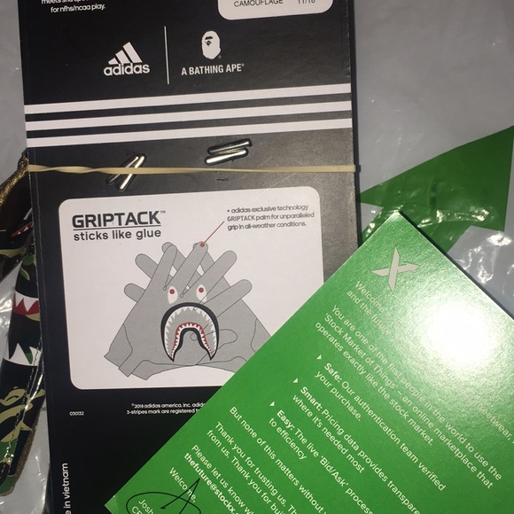 bape x adidas adizero 8.0 gloves green